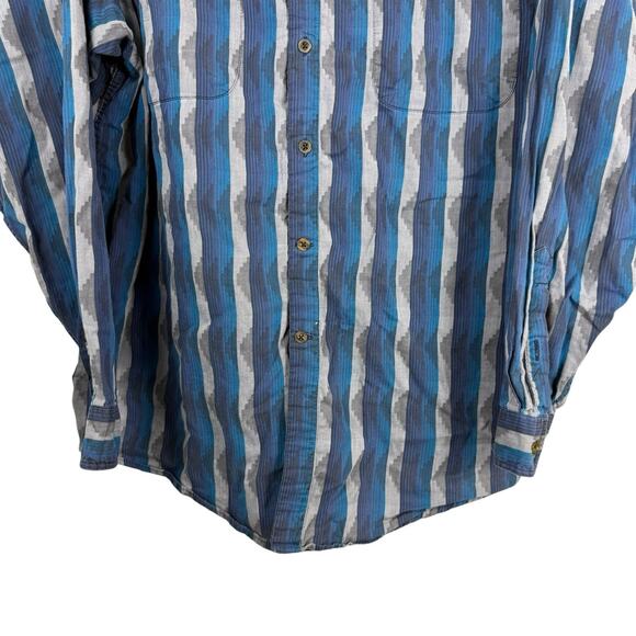 Patagonia Shirt Mens Large Button Up Southwest Striped Made In Portugal Vintage - Picture 3 of 11